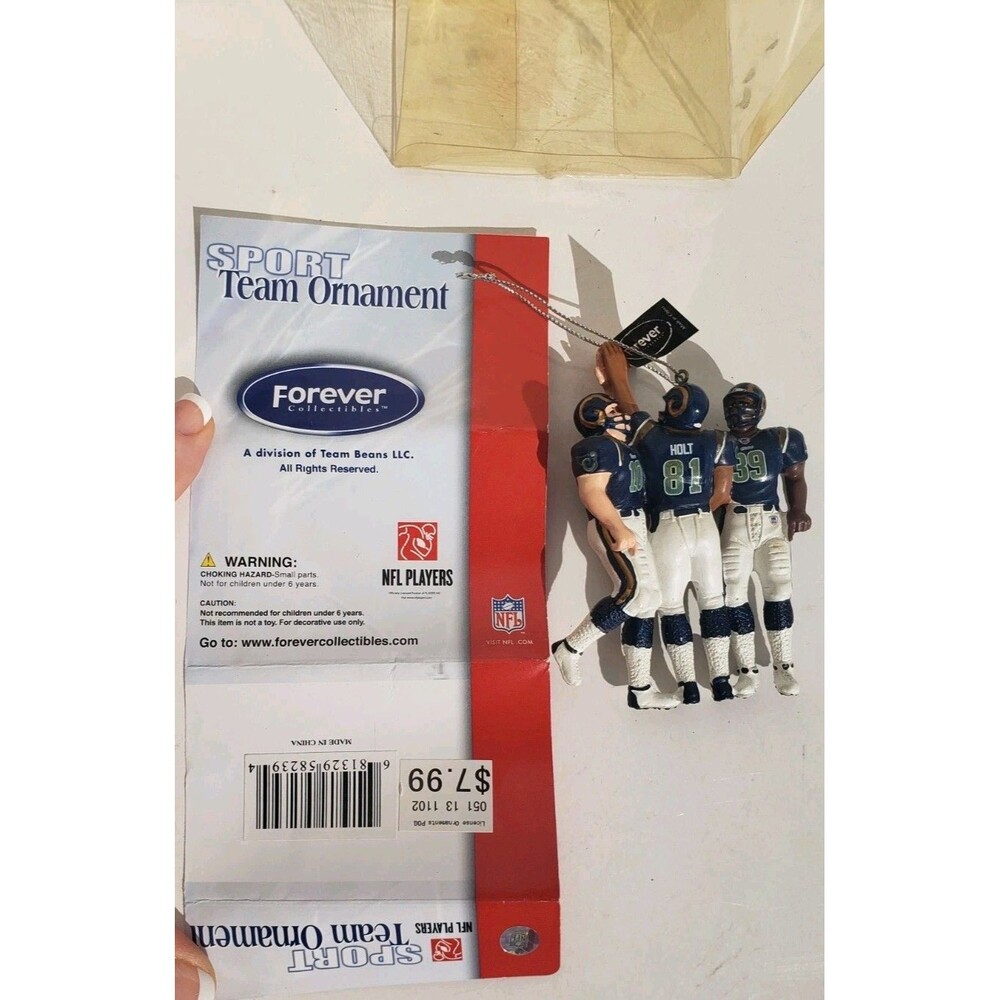 Greatest Show On Turf St Louis Rams Christmas NFL Ornament Holt Burger Jackson - Picture 4 of 13